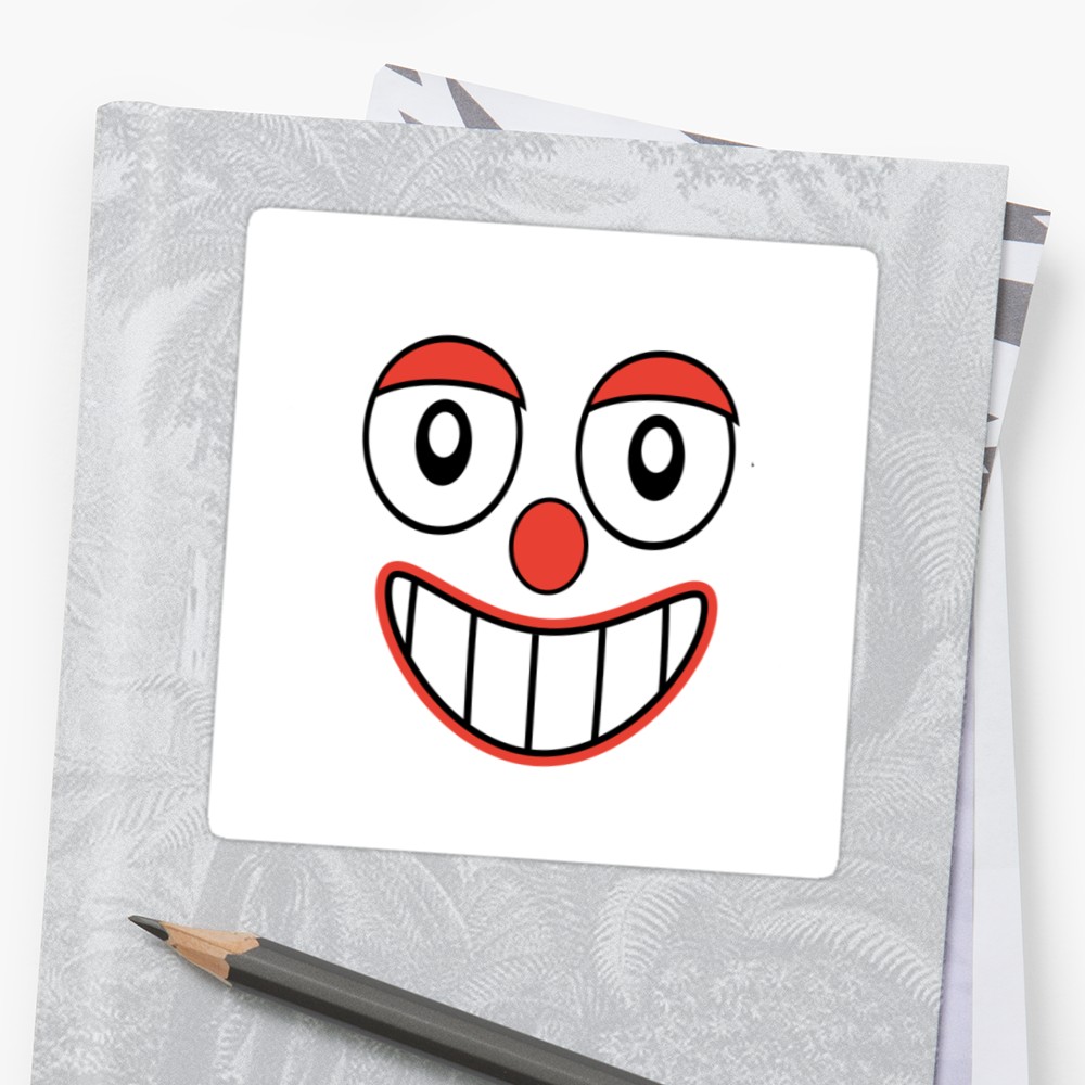 1000x1000 Happy Clown Emoji Drawing Stickers - Happy Clown Drawing