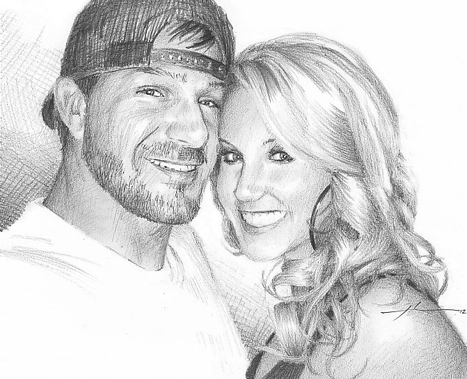 671x544 Happy Couple Drawing - Happy Couple Drawing