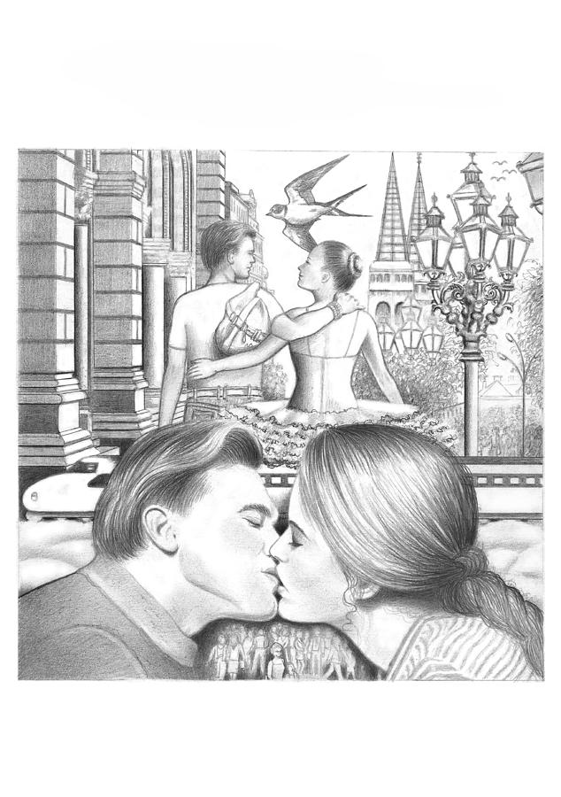 634x900 Happy Couple Drawing - Happy Couple Drawing