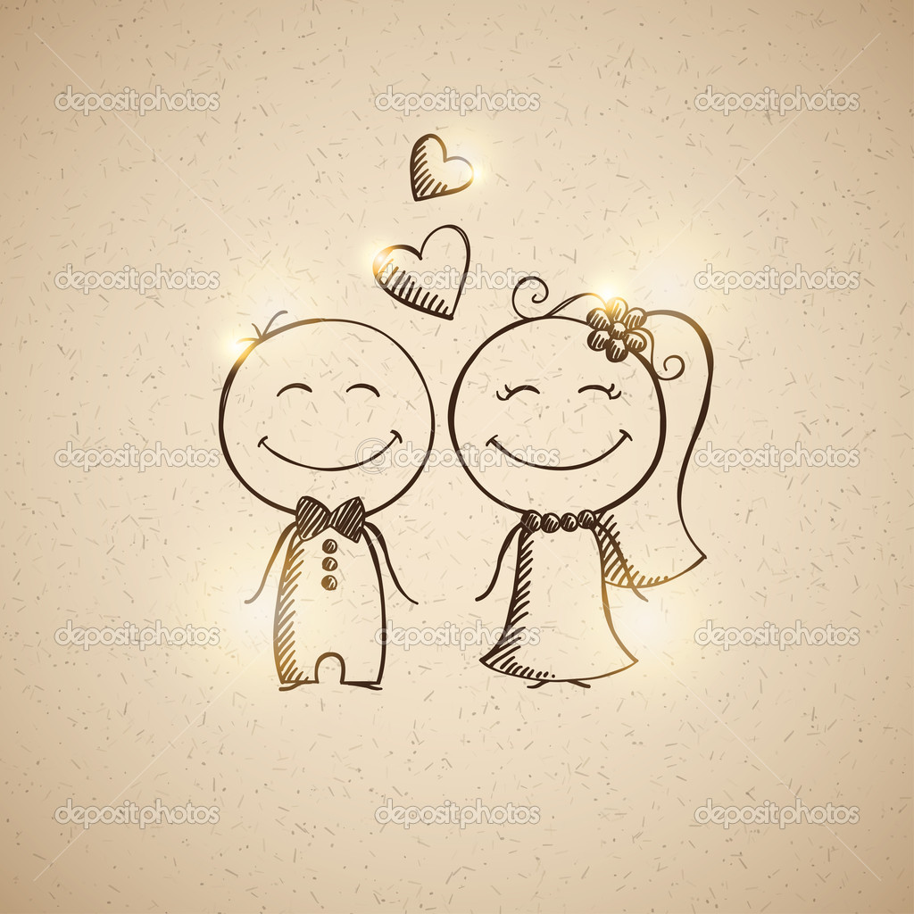 1024x1024 Happy Couple Drawing - Happy Couple Drawing