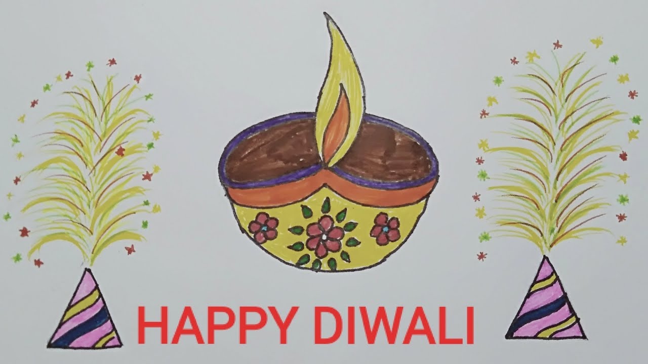 Happy Diwali Drawing at PaintingValley.com | Explore collection of ...