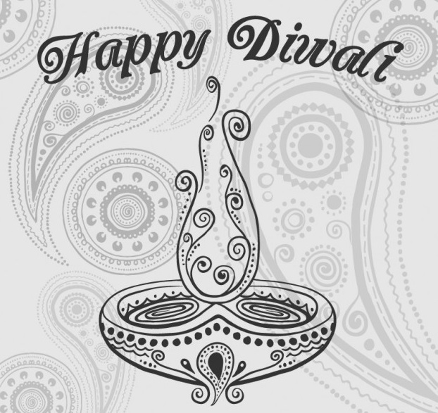 622x587 Diwali Drawing Competition Pictures Scenes, Paintings Sketch - Happy Diwali Drawing