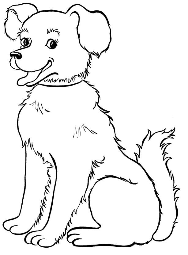 614x832 Happy Dog Drawing - Happy Dog Drawing