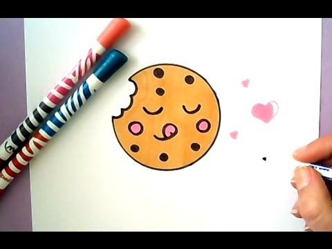 480x360 How To Draw A Cute Cookie Step - Happy Drawings