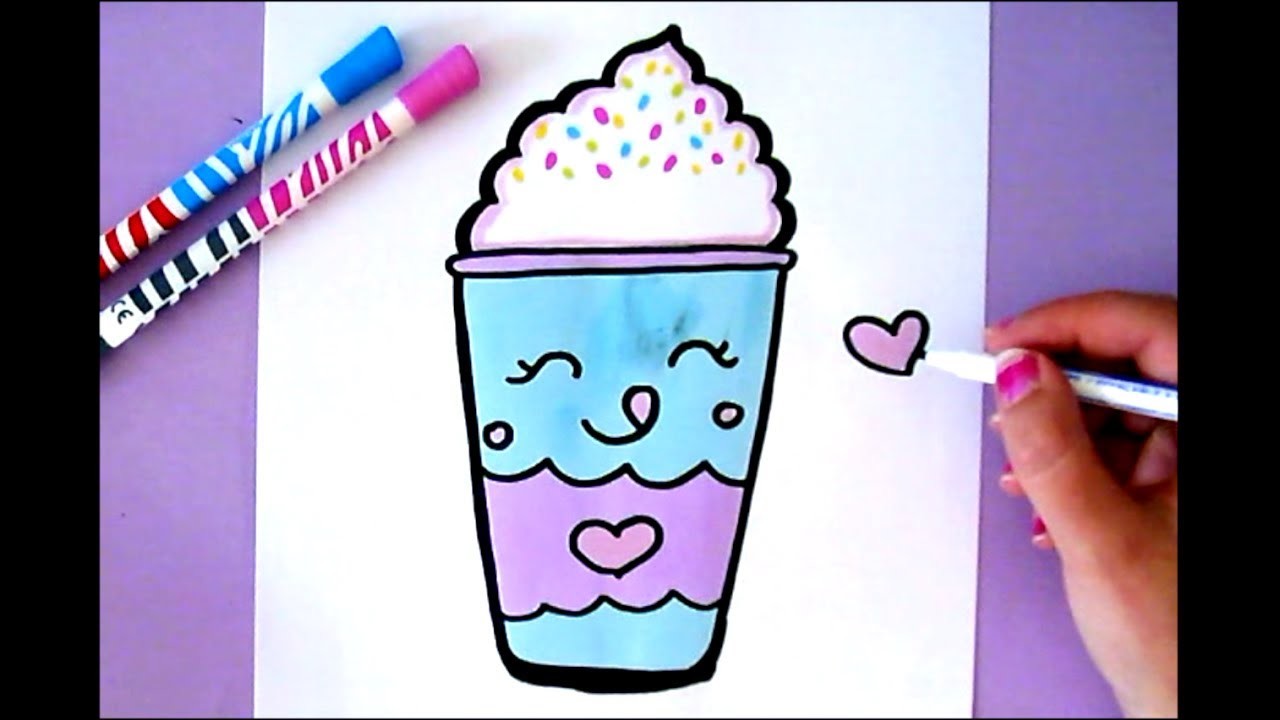 1280x720 How To Draw A Cute Drink From Starbuck Happy Drawings - Happy Drawings