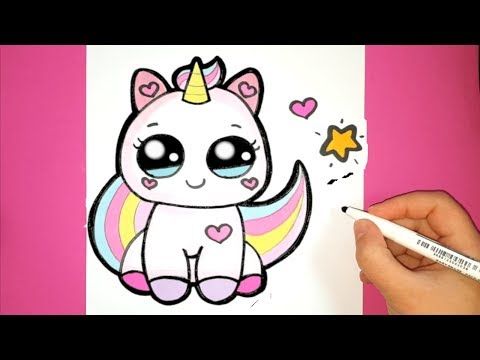 480x360 How To Draw A Cute Baby Unicorn - Happy Drawings