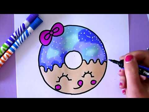 480x360 How To Draw A Cartoon Donut Easy Drawing For Kids - Happy Drawings