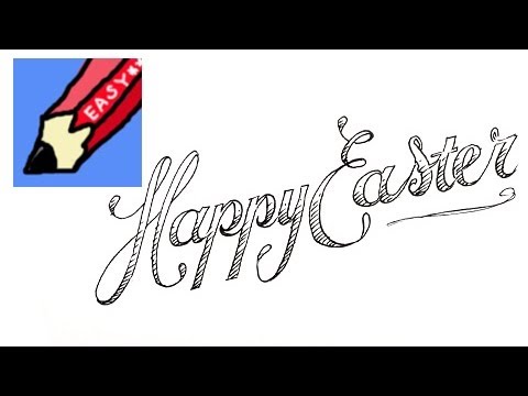 480x360 how to draw happy easter real easy - Happy Easter Drawings