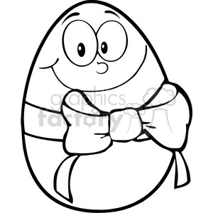 300x300 royalty free rf copyright safe happy easter egg cartoon character - Happy Easter Drawings