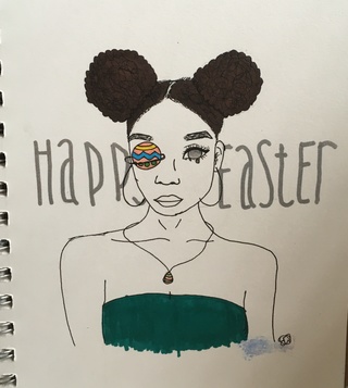 320x357 Happyeaster Drawings On Paigeeworld Pictures Of Happyeaster - Happy Easter Drawings