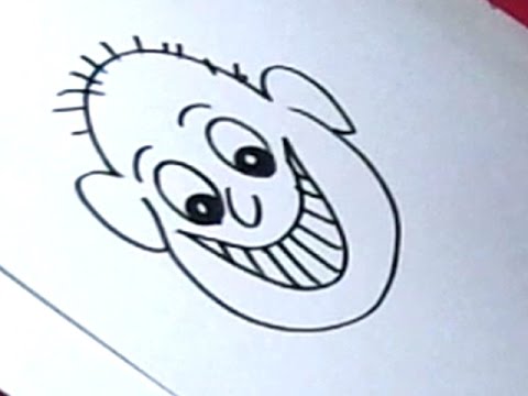 480x360 How To Draw Happy Face Drawing For Kids - Happy Face Cartoon Drawing