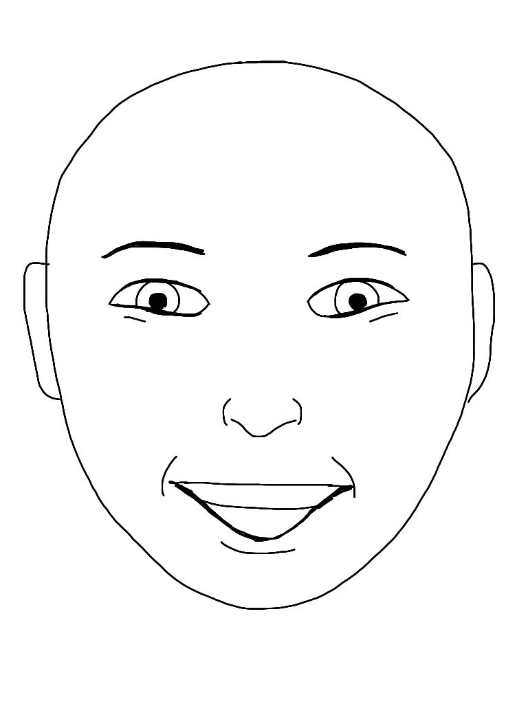 768x1024 Filehappy Face - Happy Face Drawing