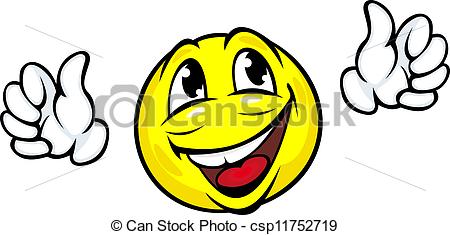 450x235 Happy Face Icon With Hands In Cartoon Style - Happy Face Drawing