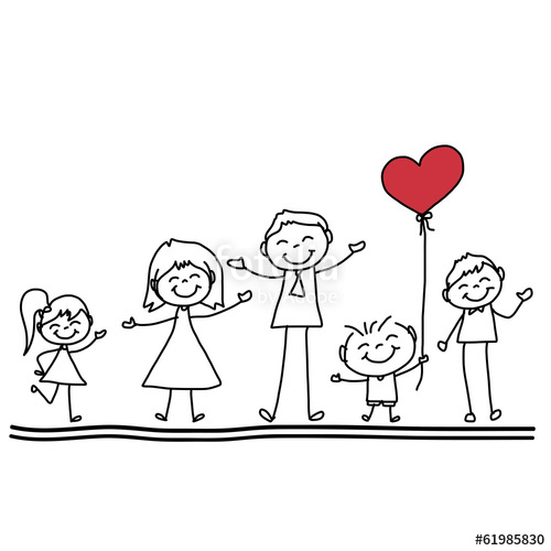 Happy Family Drawing at PaintingValley.com | Explore collection of ...