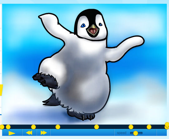 541x443 how to draw erik from happy feet two the movie steps - Happy Feet Drawing