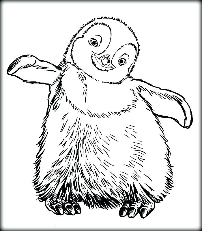 700x800 coloring happy feet coloring pages printable happy feet coloring - Happy Feet Drawing