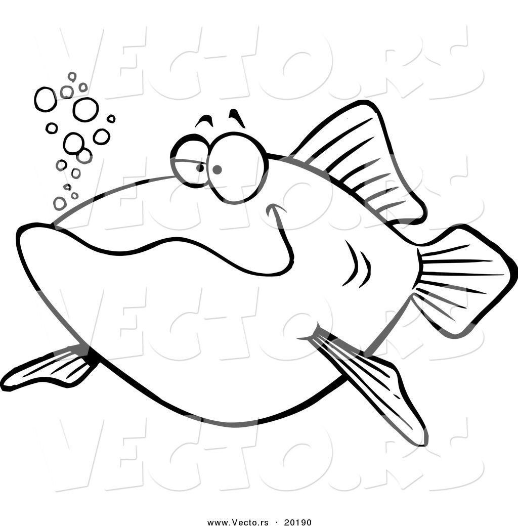 1024x1044 Vector Of A Cartoon Happy Fish - Happy Fish Drawing