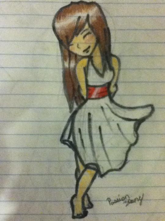 540x720 A Happy Girl Drawing - Happy Girl Drawing