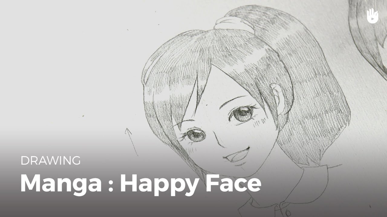 1280x720 Manga Draw A Happy Face - Happy Girl Drawing