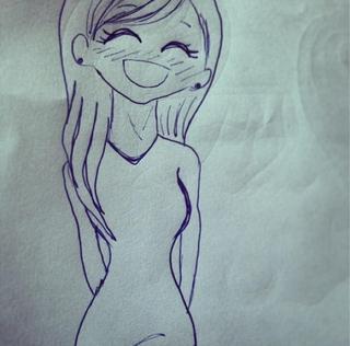 320x316 Draw - Happy Girl Drawing