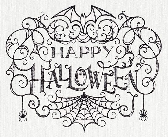 548x448 halloween hand embroidery designs light stitching creates - Happy Halloween Drawings