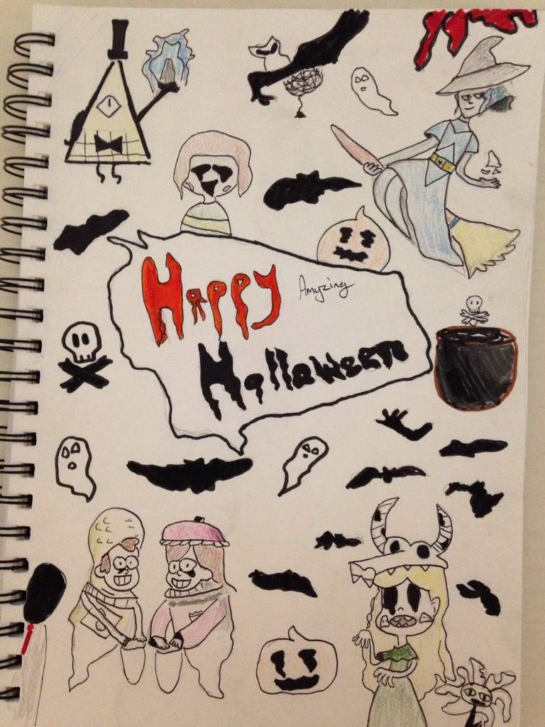 768x1024 happy halloween drawing cartoon amino - Happy Halloween Drawings
