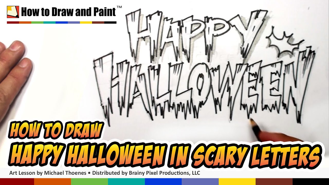 1280x720 How To Draw Cool Letters - Happy Halloween Drawings