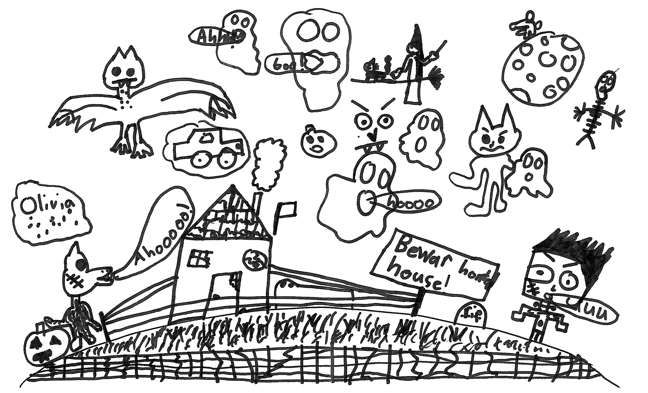 2100x1275 owlkids happy halloween! - Happy Halloween Drawings