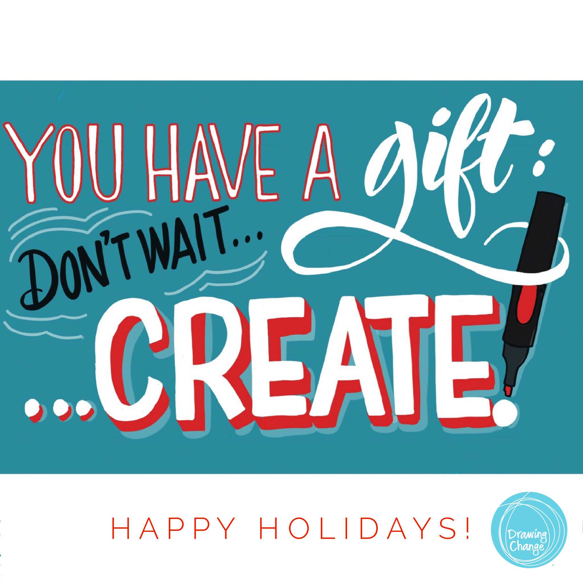 2048x2048 happy holidays from drawing change drawing change - Happy Holidays Drawing