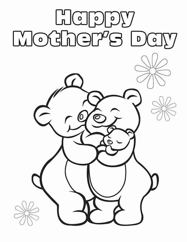 640x827 Happy Mother Day Coloring Lesson Kids Coloring - Happy Mothers Day Drawings