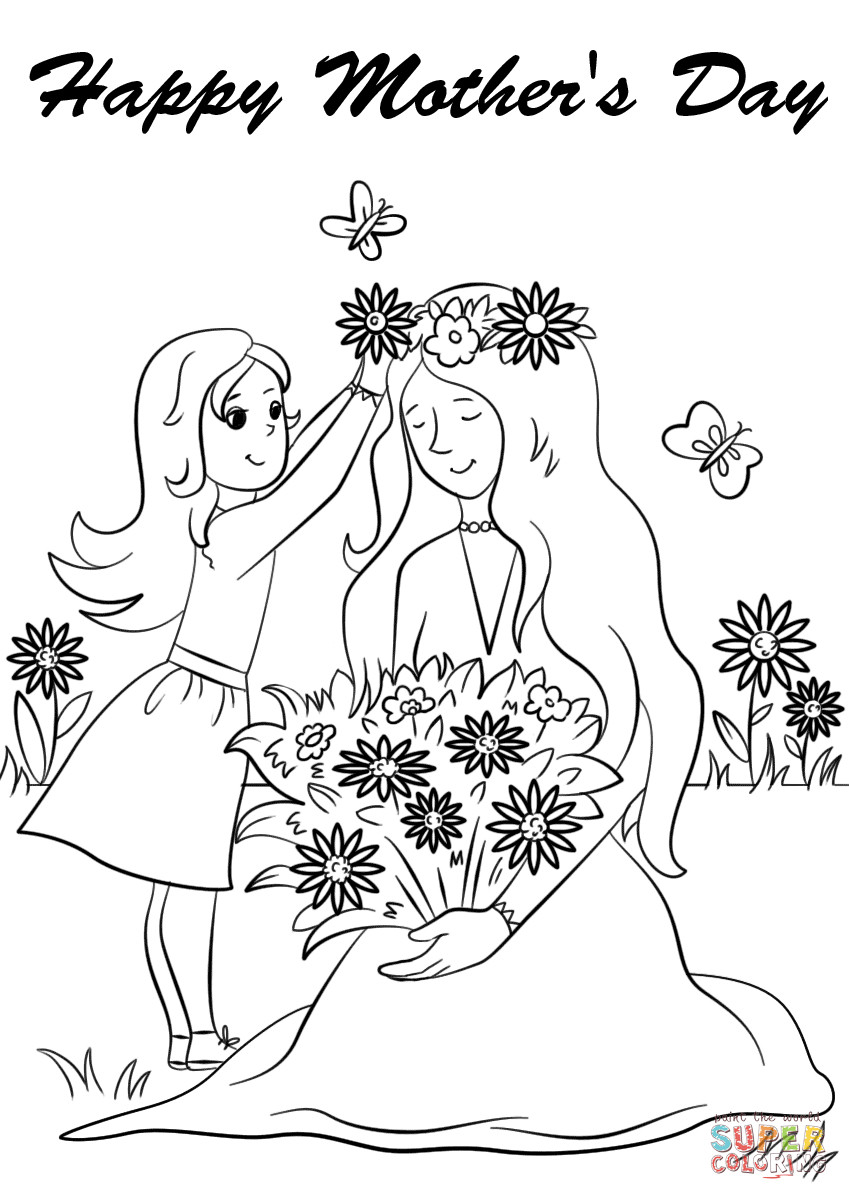 849x1200 printable mothers day coloring pages awesome happy mothers day - Happy Mothers Day Drawings