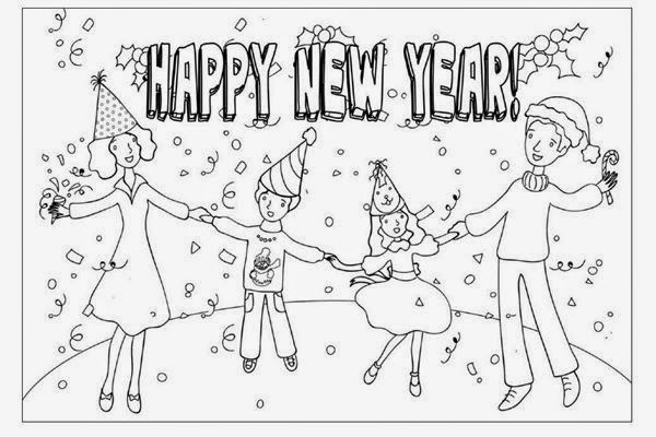 600x400 happy new year clipart - Happy New Year 2017 Drawing