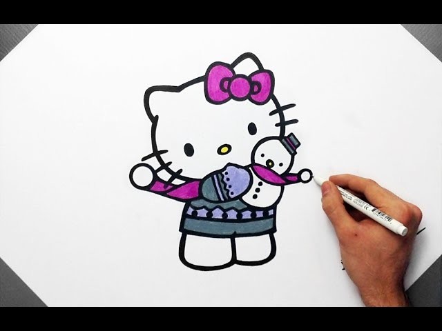 640x480 Hello Kitty Drawing - Happy New Year 2017 Drawing