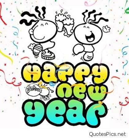 420x449 New Year Drawing Cartoon Festival Collections - Happy New Year 2017 Drawing