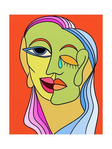 366x488 Drawing With Sad And Happy Face Prints - Happy Sad Face Drawing