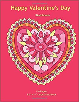 260x335 Happy Valentine's Day Sketchbook Heart Design, Blank Sketch - Happy Valentines Day Drawings