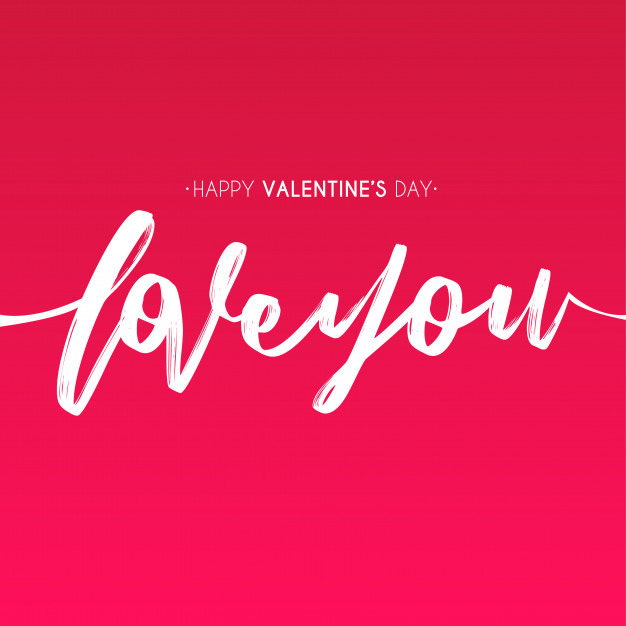 626x626 Happy Valentine's Day With Hand Draw Love Text Vector Free Download - Happy Valentines Day Drawings