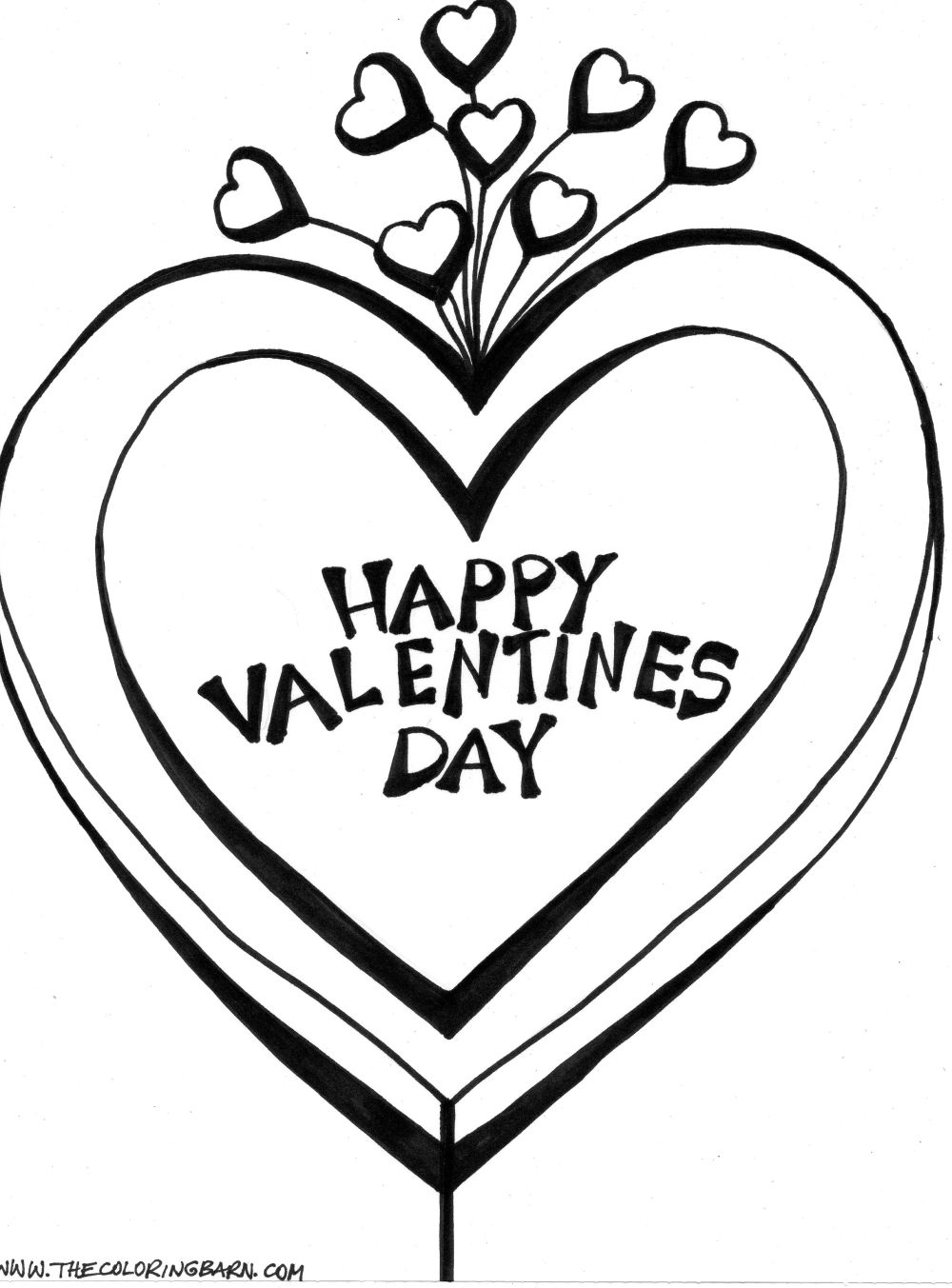 1000x1353 Valentine's Day Hearts Coloring Pages - Happy Valentines Day Drawings
