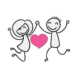 256x256 Water Draw Happy Valentine Day - Happy Valentines Day Drawings