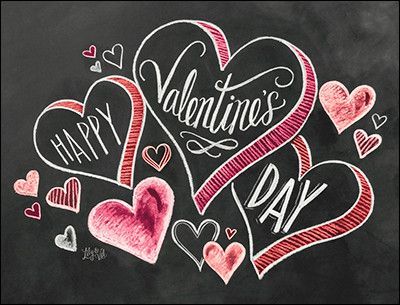 400x305 Happy Valentine's Day Hearts Cards Chalk Board Quotes - Happy Valentines Drawings