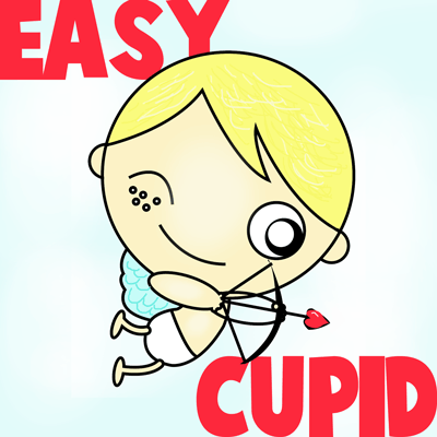400x400 how to draw baby cupid for valentines day drawing tutorial - Happy Valentines Drawings