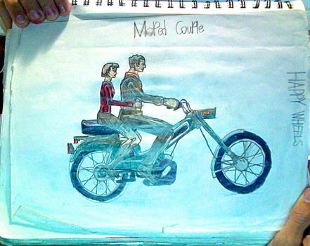 441x350 moped couple from happy wheels drawing - Happy Wheels Drawing
