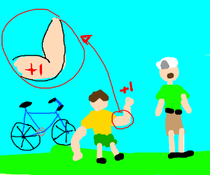300x250 billy from happy wheels has plus one biceps drawing - Happy Wheels Drawing