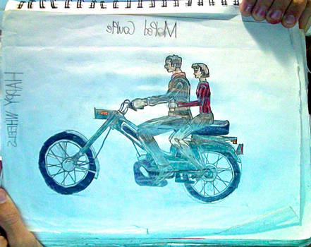 441x350 moped couple from happy wheels drawing - Happy Wheels Drawing