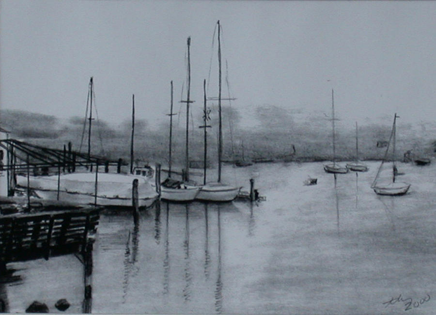900x650 new england harbor drawing - Harbor Drawing