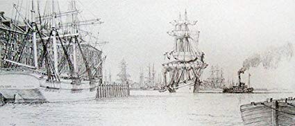 425x182 John Stobart - Harbor Drawing