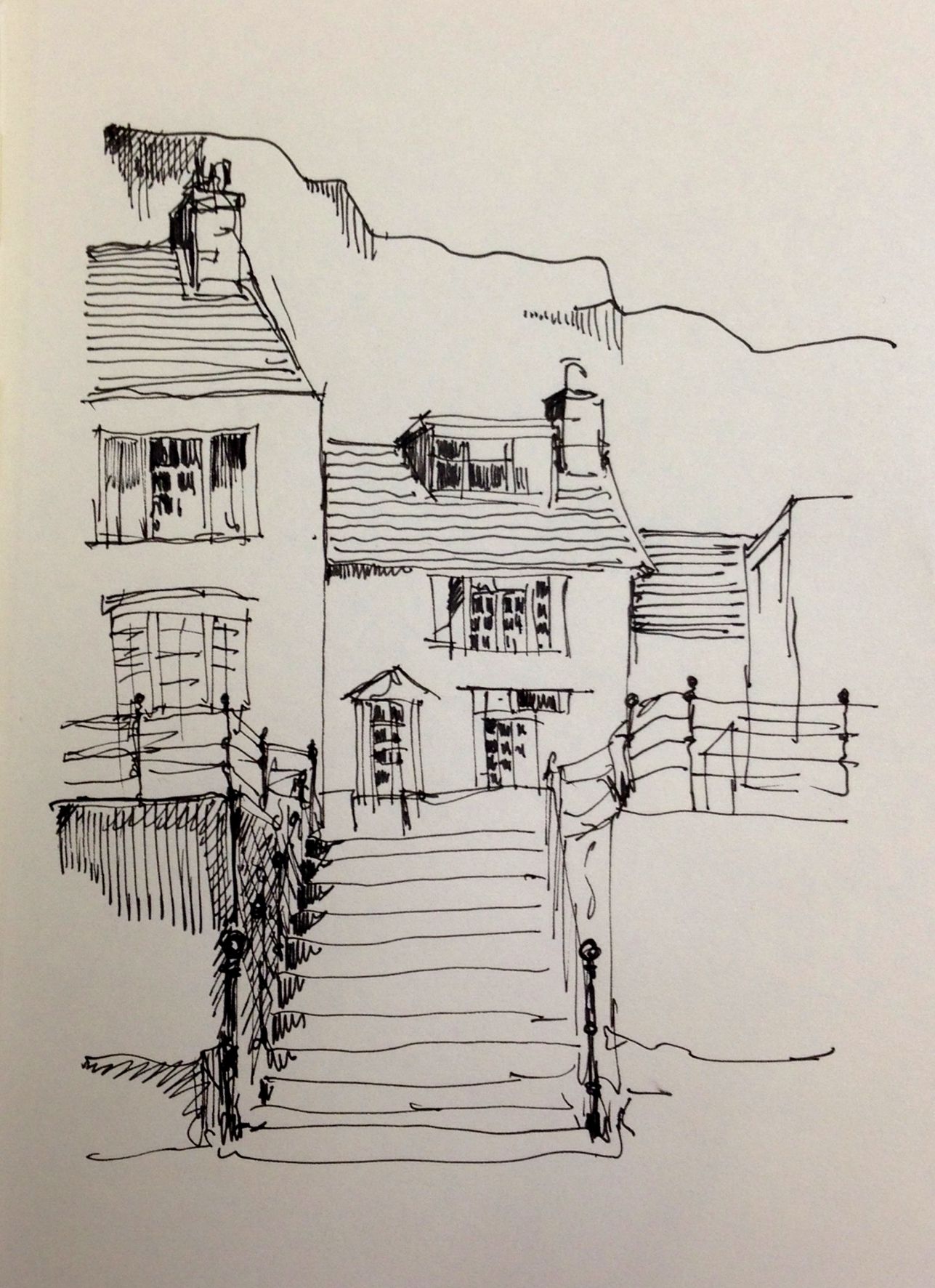 1287x1772 Harbour Front Cottages In Staithes, North Yorkshire This Is My - Harbour Drawing
