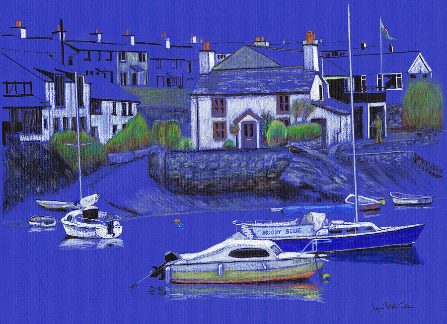 900x653 Quiet Harbour Drawing - Harbour Drawing