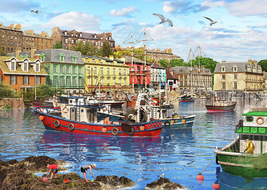 900x642 Cobh Harbour Drawing - Harbour Drawing