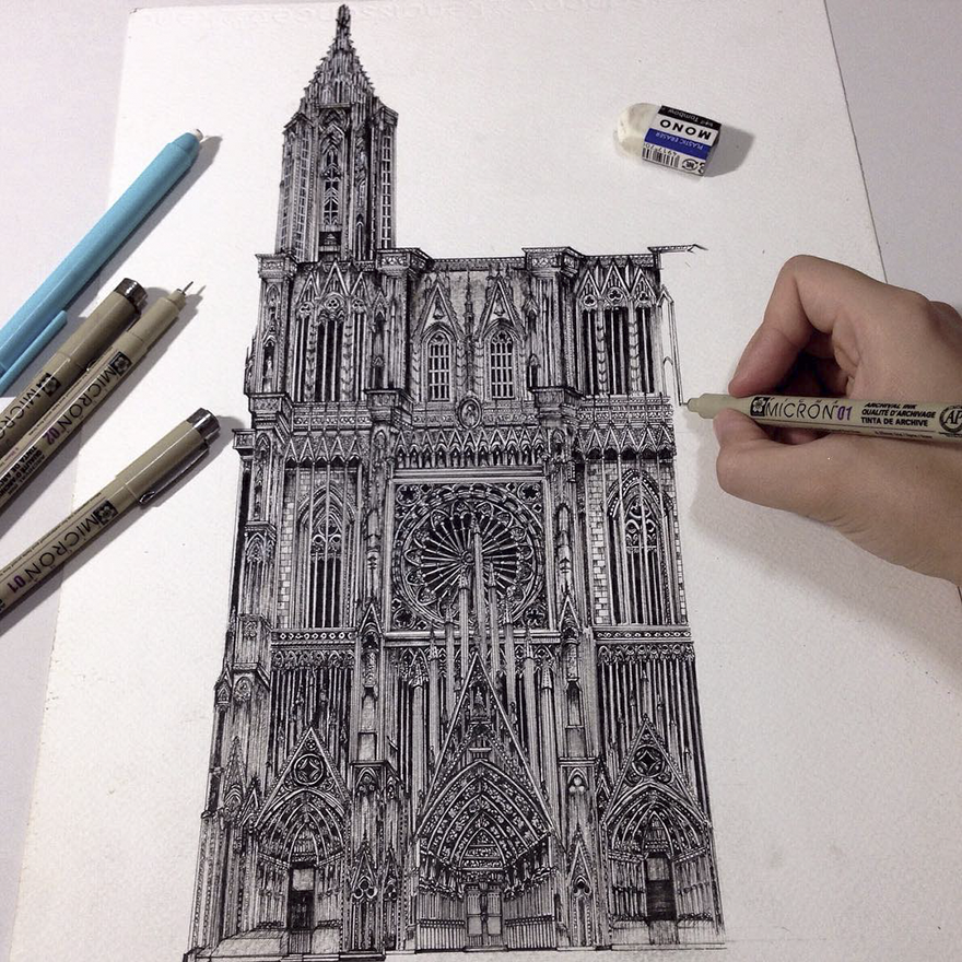 880x880 Japanese Artist Creates The Most Intricate Drawings Of Famous - Hard Drawings